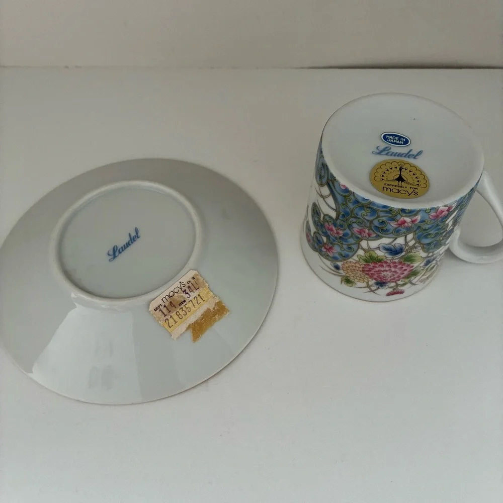 NWT Vintage Laudel for Macy’s Porcelain Made in Japan Demitasse Tea Cup/Saucer